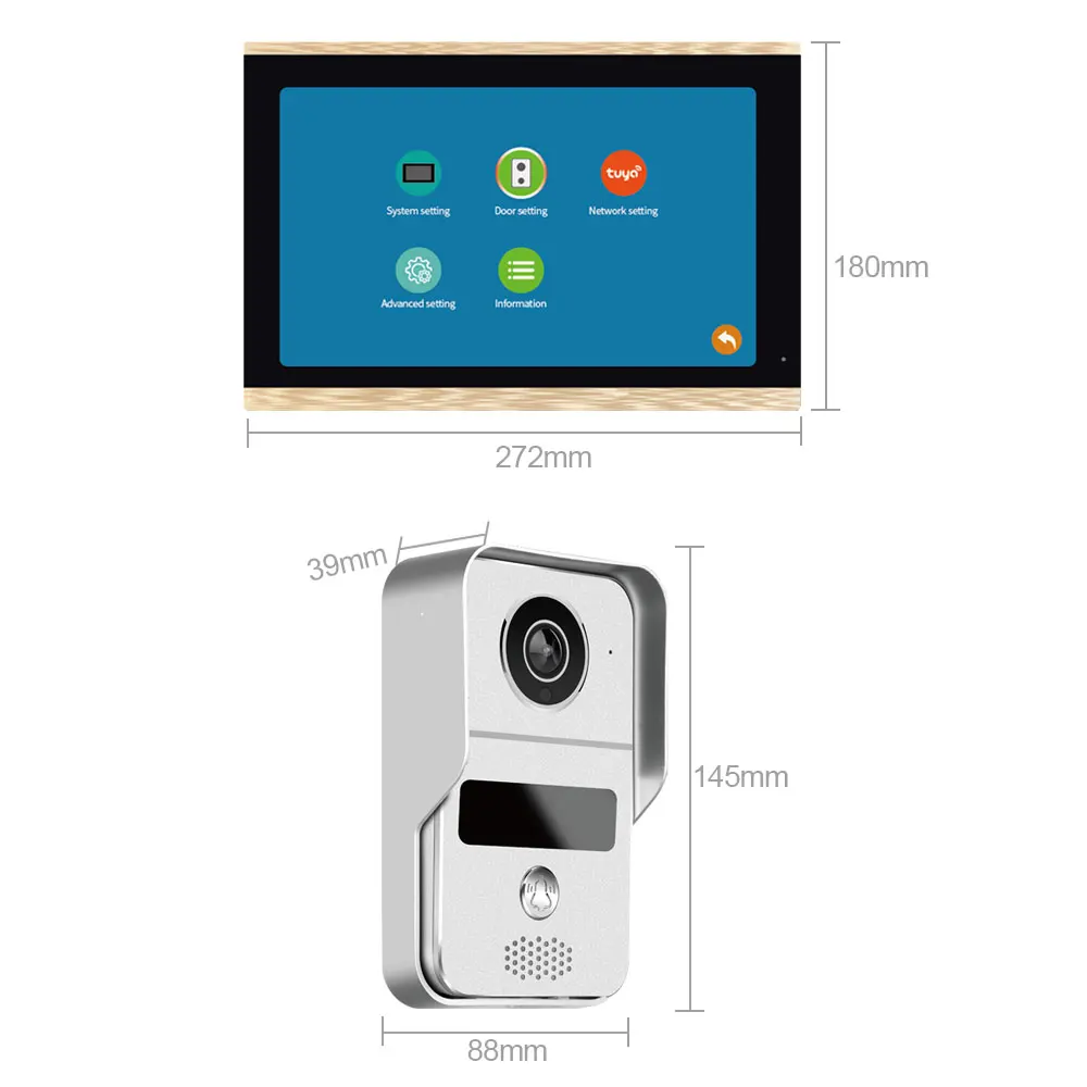 Imagem -03 - Tuya Smart Home Video Door sem Fio Telefone Wi-fi Sistema de Controle de Acesso Rfid Villa Apartment Lcd Touch Screen 1080p 10