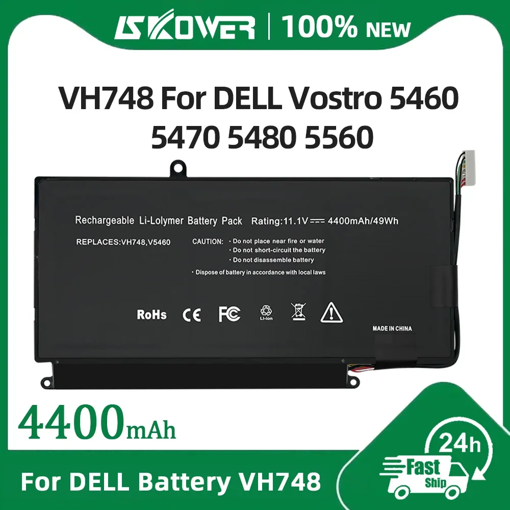New 11.1V VH748 Laptop Battery for Dell Vostro 5460 5470 5480 5560 Inspiron 14 5439 P43F P41G