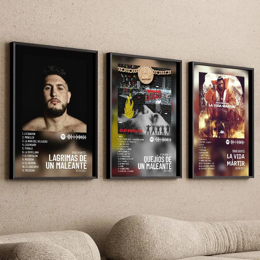 Omar Montes Poster Self-adhesive Art Waterproof Paper Sticker Coffee House Bar Room