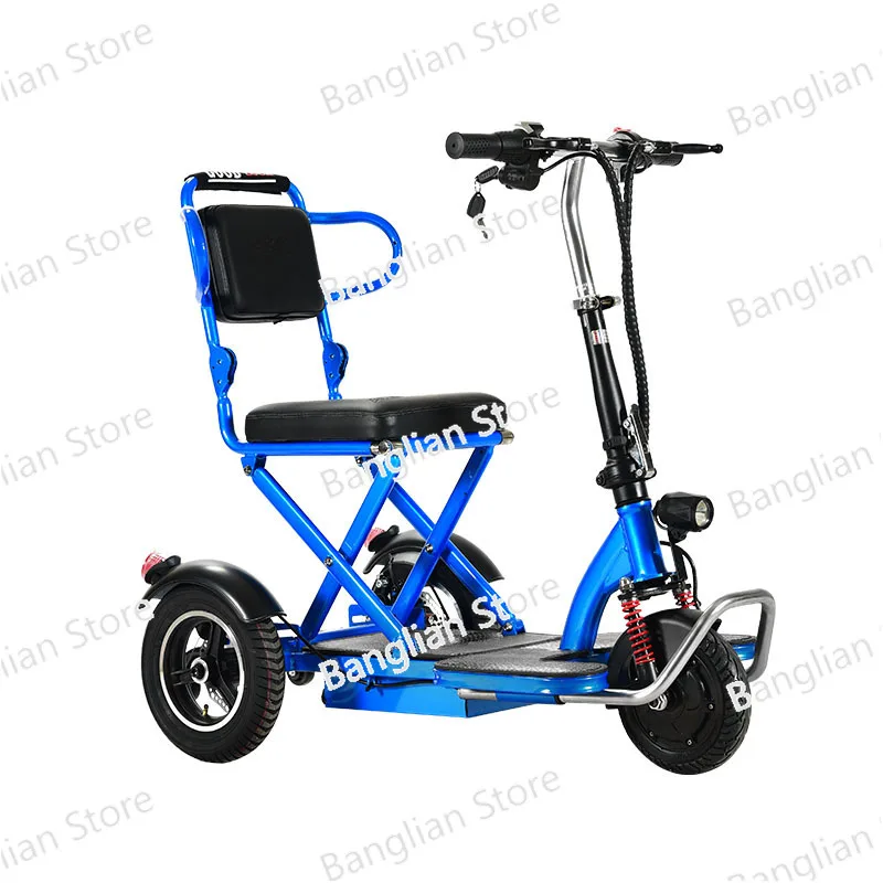 

VIKE Exports 8-inch Elderly Leisure Electric Tricycle Scooter Folding Adult Mini Disabled Car.