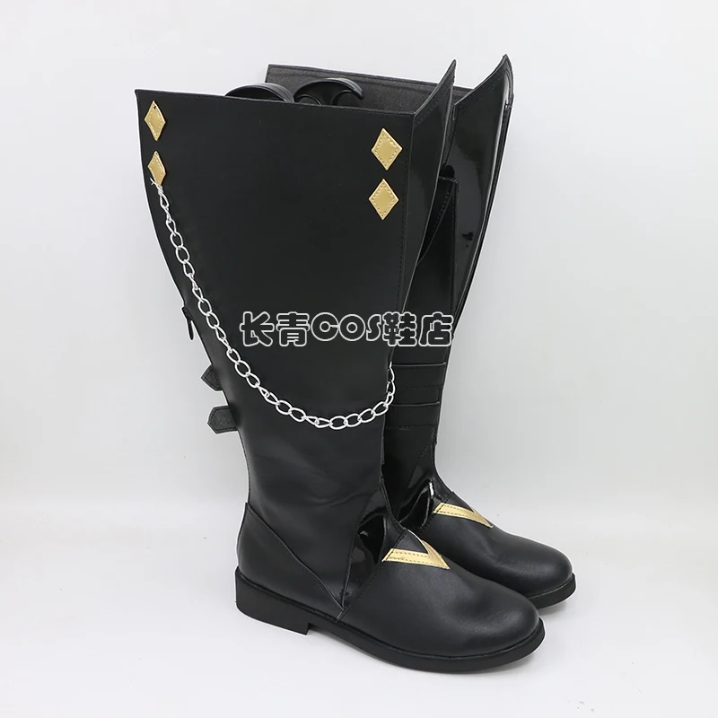 Genshin Impact Tartaglia Botas de cosplay Anime Zapatos de Halloween para hombres Juego