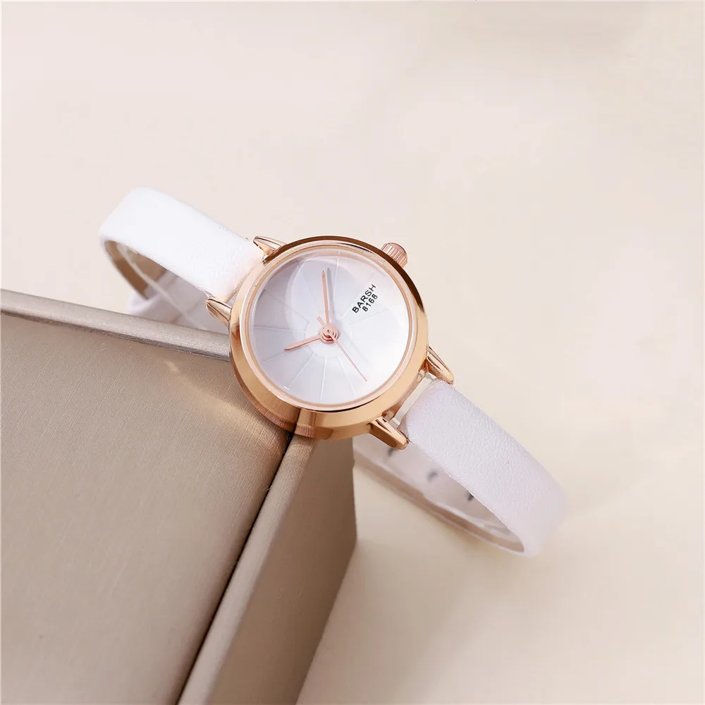 fashion slim leather lady quartz casual watch