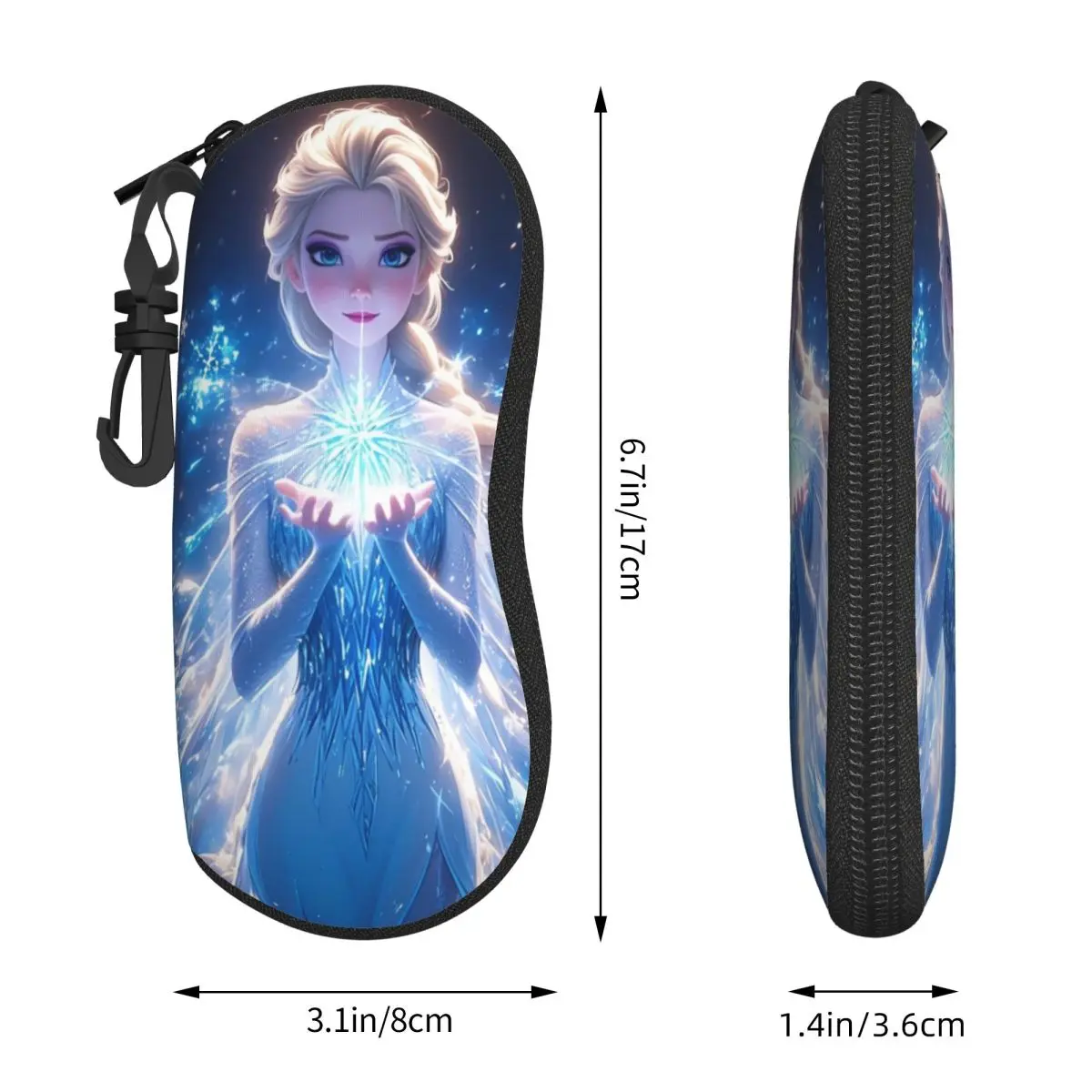 Disney Frozen Ultralekkie etui na okulary Soft Shell — kompaktowe i przenośne etui na okulary do podróży, szkoły i codziennego użytku