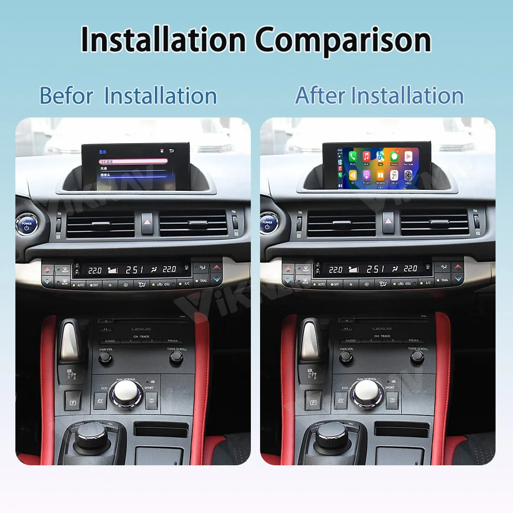 Viknav For Lexus CT 2014-2022 Linux Interface Box Fit For Original Car OEM Screen Wireless Apple CarPlay Android Auto