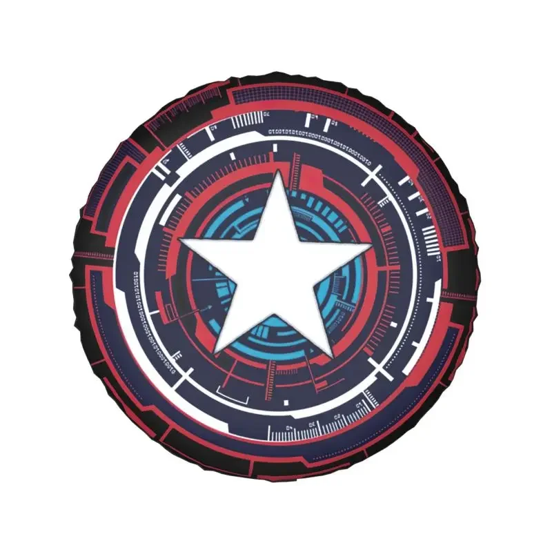 America Hero Futuristic Logo Spare Wheel Cover for Jeep Mitsubishi Pajero 4WD RV Captain Tire Protector 14