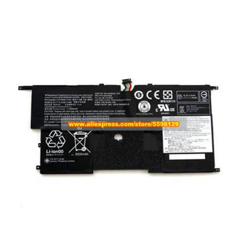 Oryginalna bateria 00HW003 00HW002 45N1701 15.2V 350Wh do Lenovo ThinkPad New X1 Carbon 20BT 20A8 20A7 20BS Series 45N1702 45N170