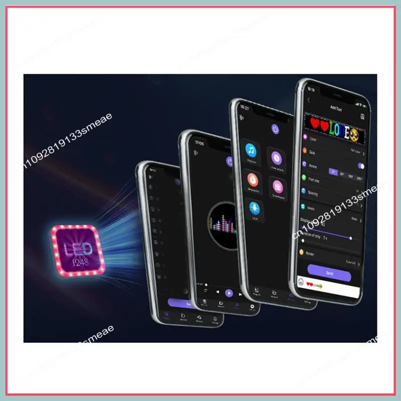 N94R Display Flexível LED USB 5V 16X 96 Resolução RGB Animação de Texto de Rolagem Para Publicidade Carro Casa 9,2X 37,2Cm