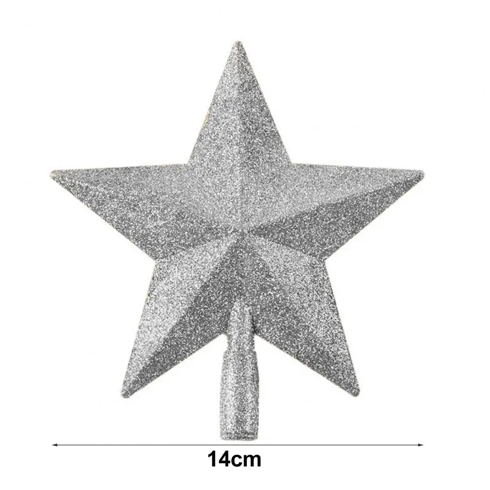 15cm Lovely Fine Workmanship Golden Powder Wear-resistant Christmas Ornament Tree Topper Xmas Tree Topper Festival Prop