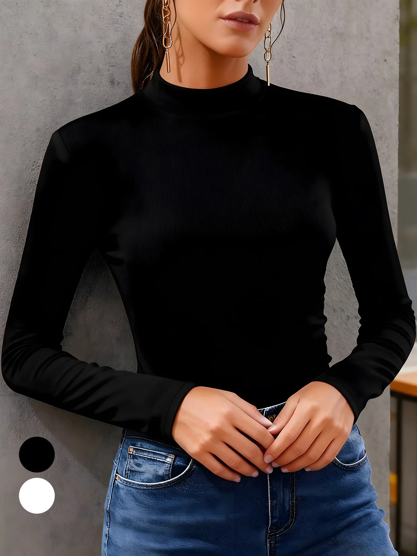 Women's Autumn Winter Y2K Casual Slim Fit Long Sleeve Warm Top, Christmas Snowflake Print Thermal Base Layer Shirt, Fashion Long
