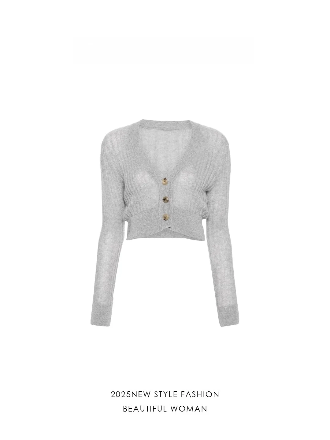 

Pure Desire Spicy ort Knitted Cardigan Women's Slimming Versatile Top Commute Sle High Waist Long Sve V-Ne A-Line Skirt