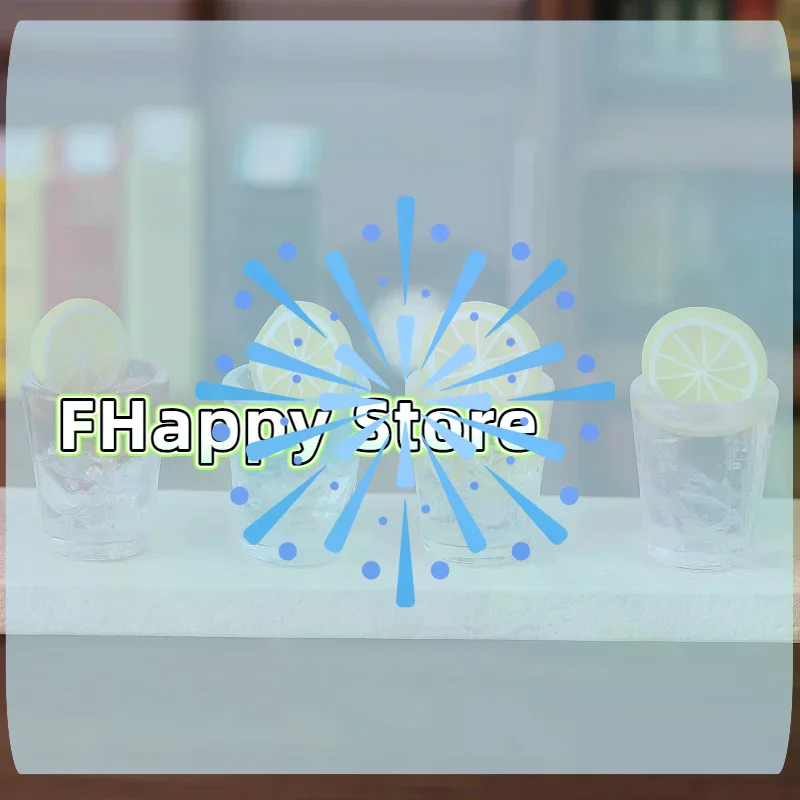 [MA]2pcs Mini Lemon Iced Drink Cup Model DIY Dollhouse Food Accessories Resin Craft Miniature Desktop Decor Micro Scene Props