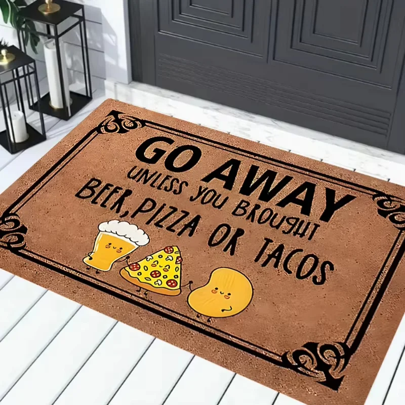 VIKAMA Fun Slogan Beer Festival Welcome Doormat Durable Non Slip Indoor Outdoor Entrance Floor Mat Home Decor Rug