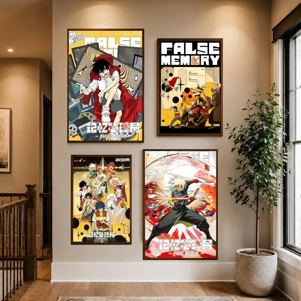 Manga Fantasy False Memory Poster HD Waterproof PP Self-Adhesive Removable Wall Art Poster for Bedroom Cafe Gym Home Decor Gift