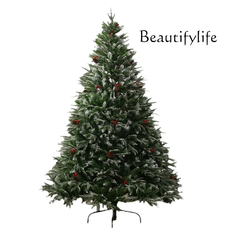 Christmas Decoration Supplies Christmas Tree Encryption PVC Pine Needle White-Barked Pine Fruit Chinese Hawthorn Christmas Tree