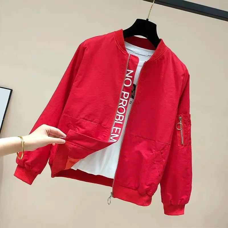 Spring Loose Women Jacket Casual Pocket Long Sleeved Windbreaker 2024 New Female Woman Jackets Zipper Coats Outerwear