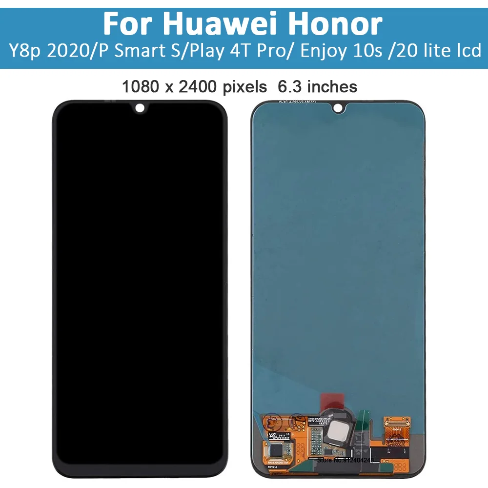 Original 6.3'' For Huawei Y8P 2020 AQM-LX1 LCD Display Touch Screen Digitizer Assembly P Smart S / Play 4T Pro / Enjoy 10s LCD