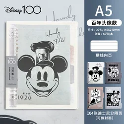 Disney Kawaii Mickey Mouse and Minnie cartoon A5 loose-leaf notebook animation notebook detachable loose-leaf paper student gift