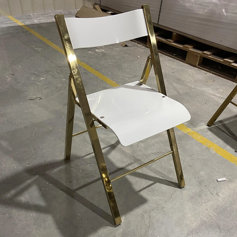 Factory Supplier Hot Sale Stainless Steel Frame Dining Room Plastic Foldable Wedding Chairs Foldable Chair For Events Party