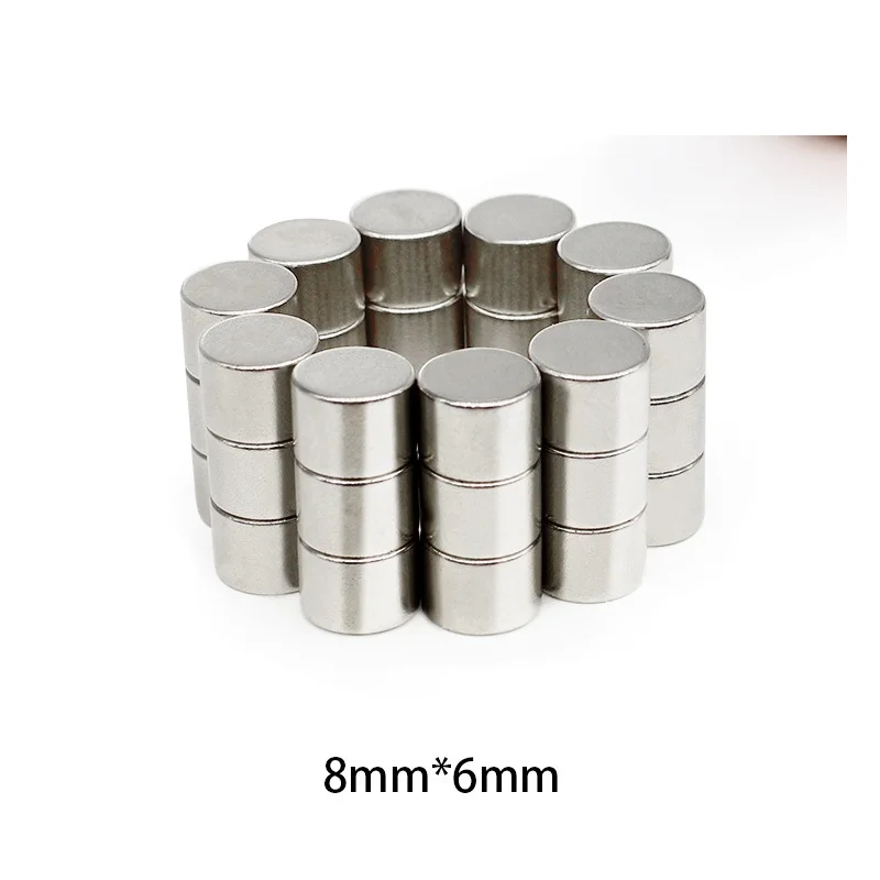 Magnet Magnet Neodymium, Magnet Magnet Neodymium N35 Magnet bumi langka bulat kuat 8*6mm 8x6mm 10 ~ 200 buah