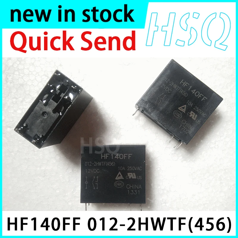 2PCS Brand New HF140FF 012-2HWTF(456) 6-pin 10A Relay