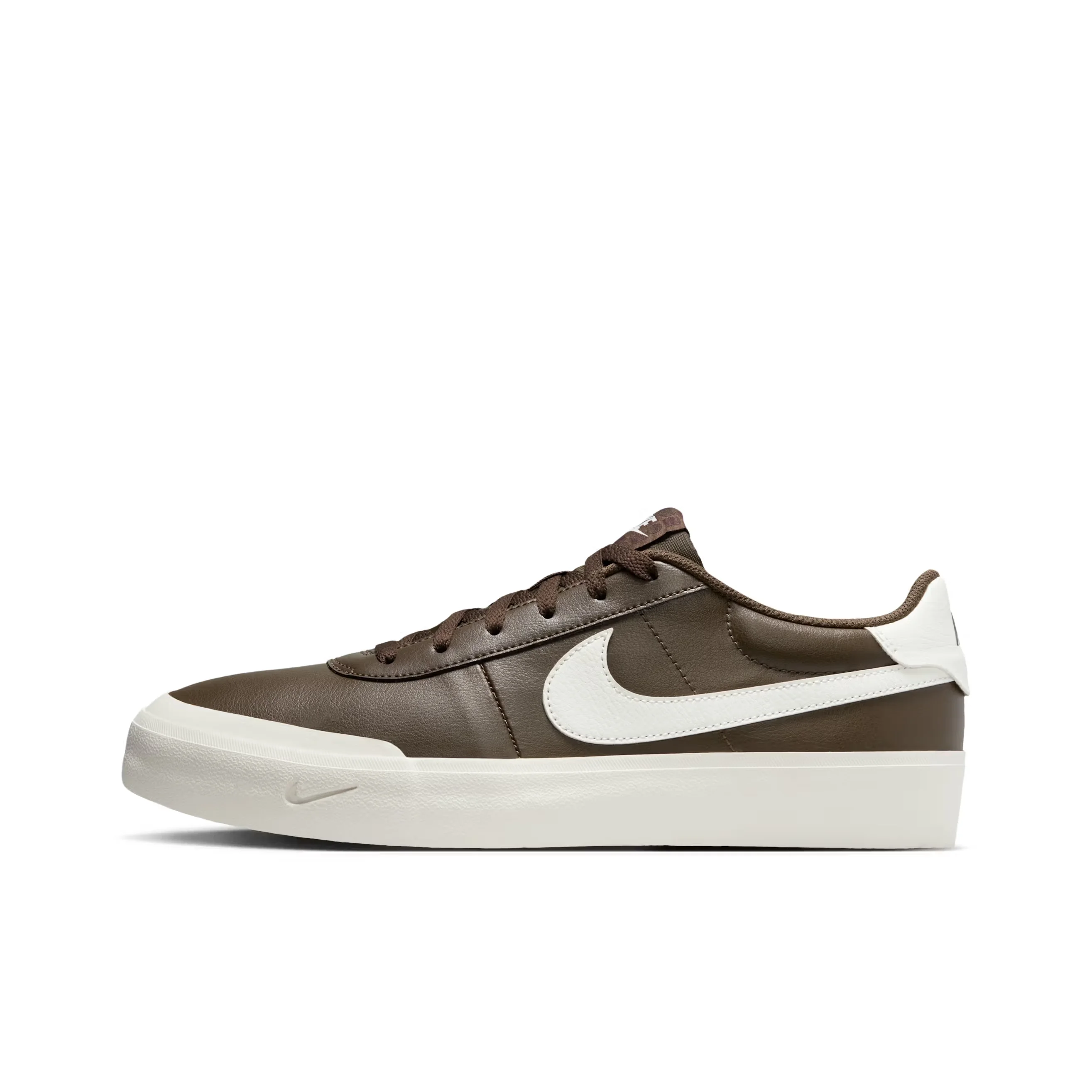 Nike Court Shot Leather Low top Skateboard Shoes Men's Taupe FQ8146-202