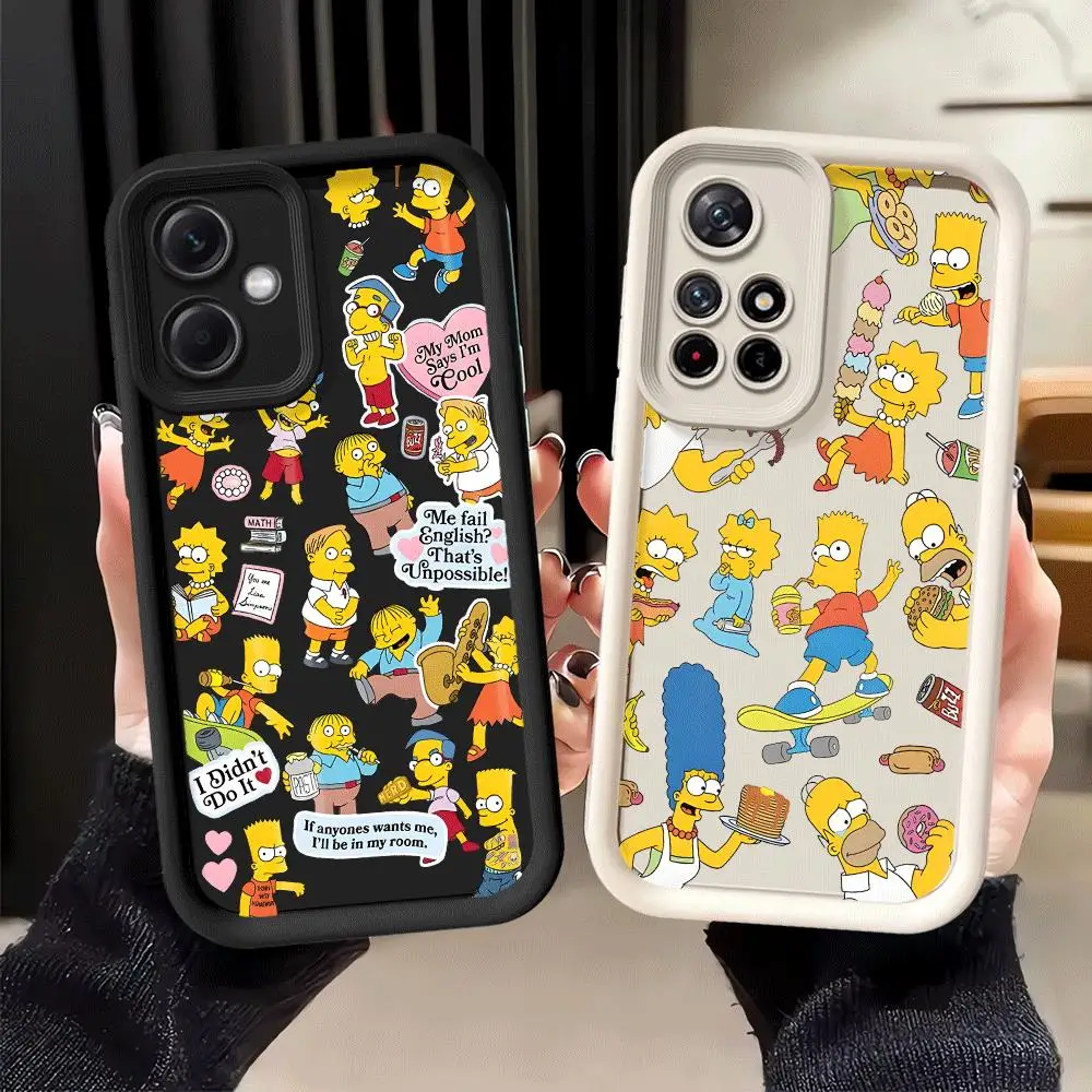 Handyhülle für Xiaomi Redmi Note 13Pro 11S 12S 10S 14 Pro Plus 12 13 11Pro 11 Soft Shell The Simpsons Cartoon