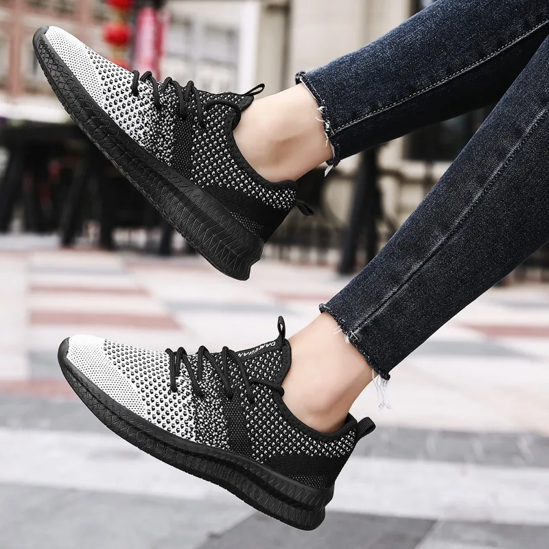 Damuan Mesh Schuhe lässig atmungsaktiv Laufs chuh leichte bequeme Schuhe Schnürung rutsch feste Mode trend ige Männer vulkan isieren Schuh