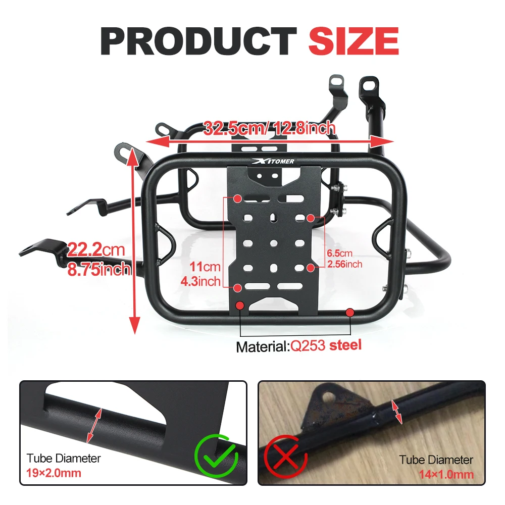 Fit For Ducati Multistrada V4 V4S V4 RS /Pikes Peak V4 Rallly Pannier Racks Motorcycle Side Saddle Bag Support Mounting Brackets