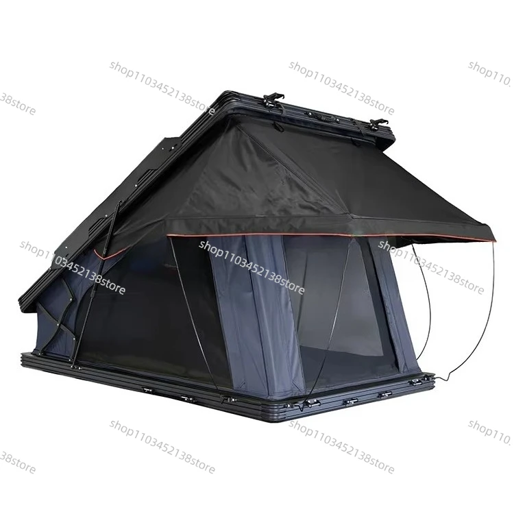 Lightweight Triangular Hard Shell Roof Tent Flip Roof Tent 2 People Aluminum Car Camping Hard Shell Roof Tent