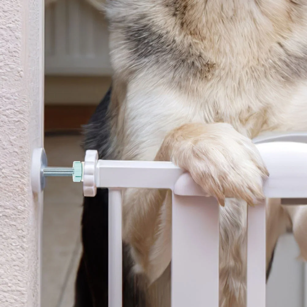 Recinzione barriera per animali domestici da 8 pezzi per cancello di sicurezza per bambini Kit hardware per aste mandrino di ricambio per uso interno in acciaio regolabile in PVC