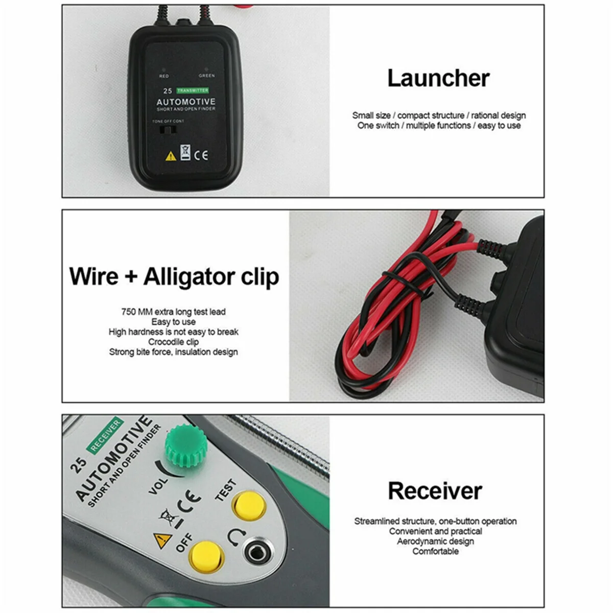 

ABWG-Automotive Short Open Circuit Finder Tester Car Trucks Cable Tracker Car Circuit Scanner Open Short DC Circuit