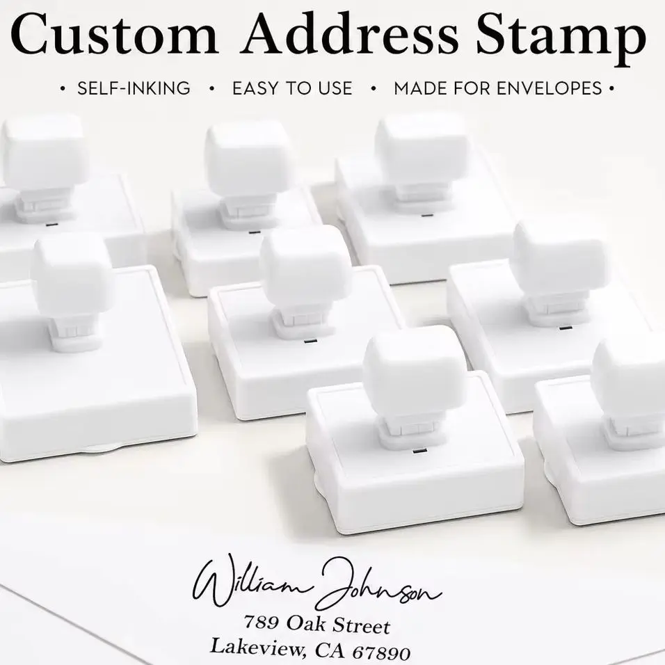 1PC Custom Address Stamp for Mail Personalized Wedding Return Address Stamp with Company Logo
