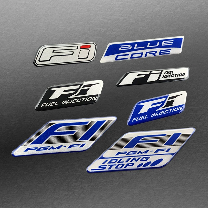 3D Motorcycle Scooter FI EFI Fuel Injection System Logo Reflective Stickers and Decals For HONA YAMAHA SUZUKI