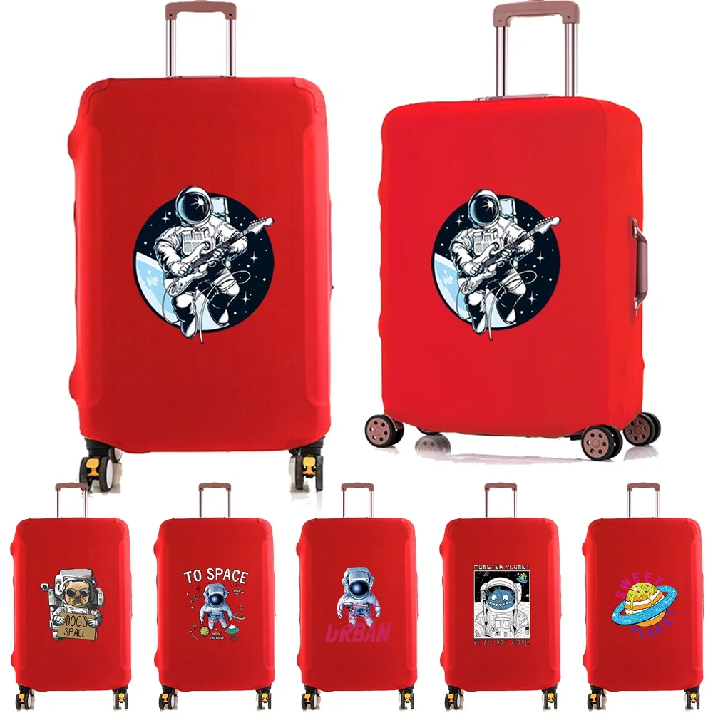 Luggage Suitcase Protector Cover Elastic Dust Bag for 18~28 Inch Traveler Accessories New Astronaut Print Travel Protective Case