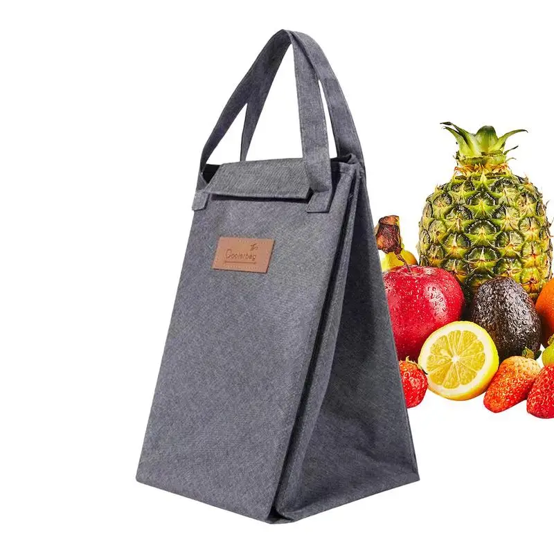 Thermal Lunch Bag Reusable Adults Tote Bag Lunch Box 2 In 1 Waterproof Lunch Tote Camping Mat Portable Cooler Lunch Boxes For