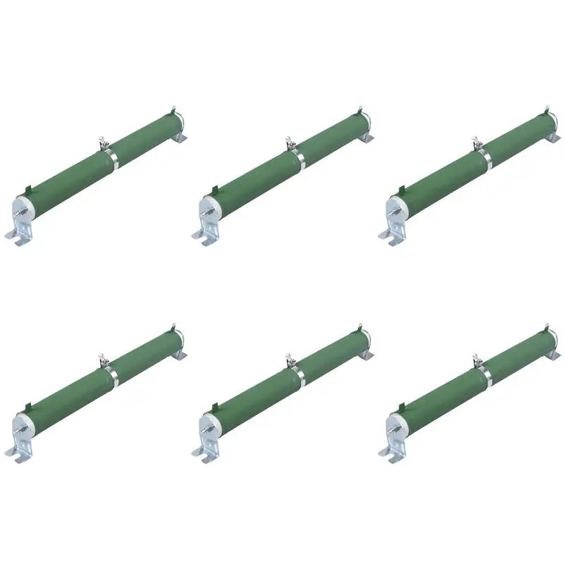 6X 200W Watt 100 Ohm Tube Adjustable Rheostat Resistor Green
