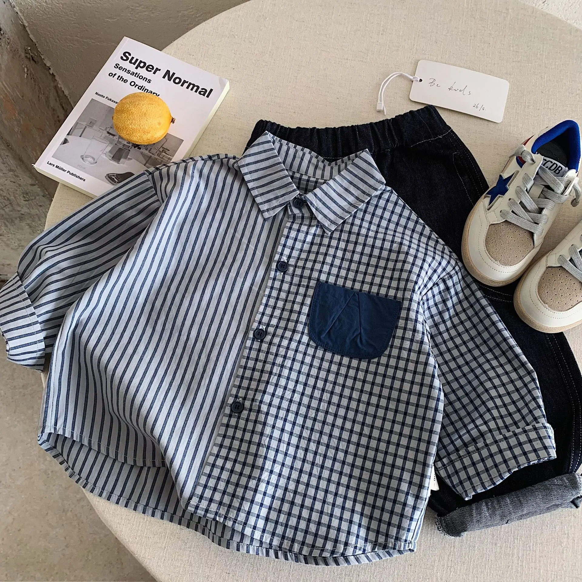

Children's Shirt 2026 Spring New Korean Edition Boys' Match Shirt Boys' Western Spring Fashion Trend
