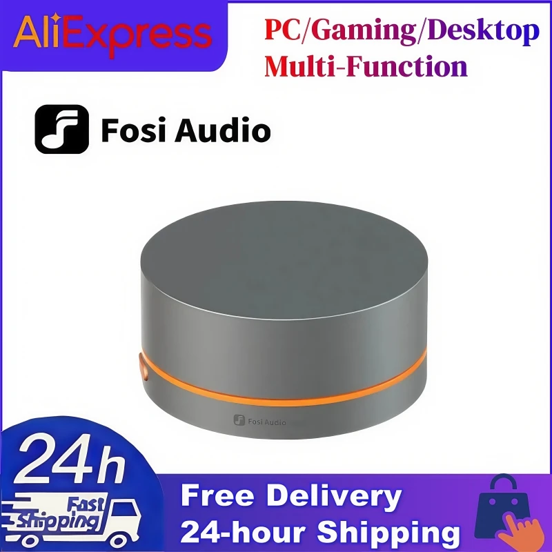 Fosi Audio VOL20 مقبض بلوتوث متعدد الاستخدامات لسطح المكتب وحدة تحكم في مستوى الصوت RGB الإضاءة USB للكمبيوتر/الألعاب/سطح المكتب زر متعدد الوظائف