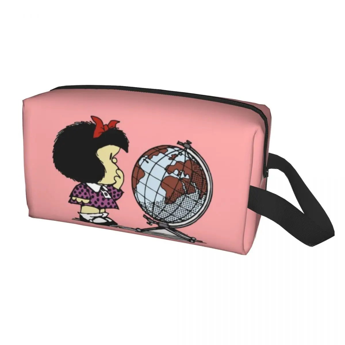 Borsa da toilette da viaggio personalizzata Mafalda World Fashion Quino Cartoon Cosmetic Makeup Organizer per le donne Beauty Storage Dopp Kit Box