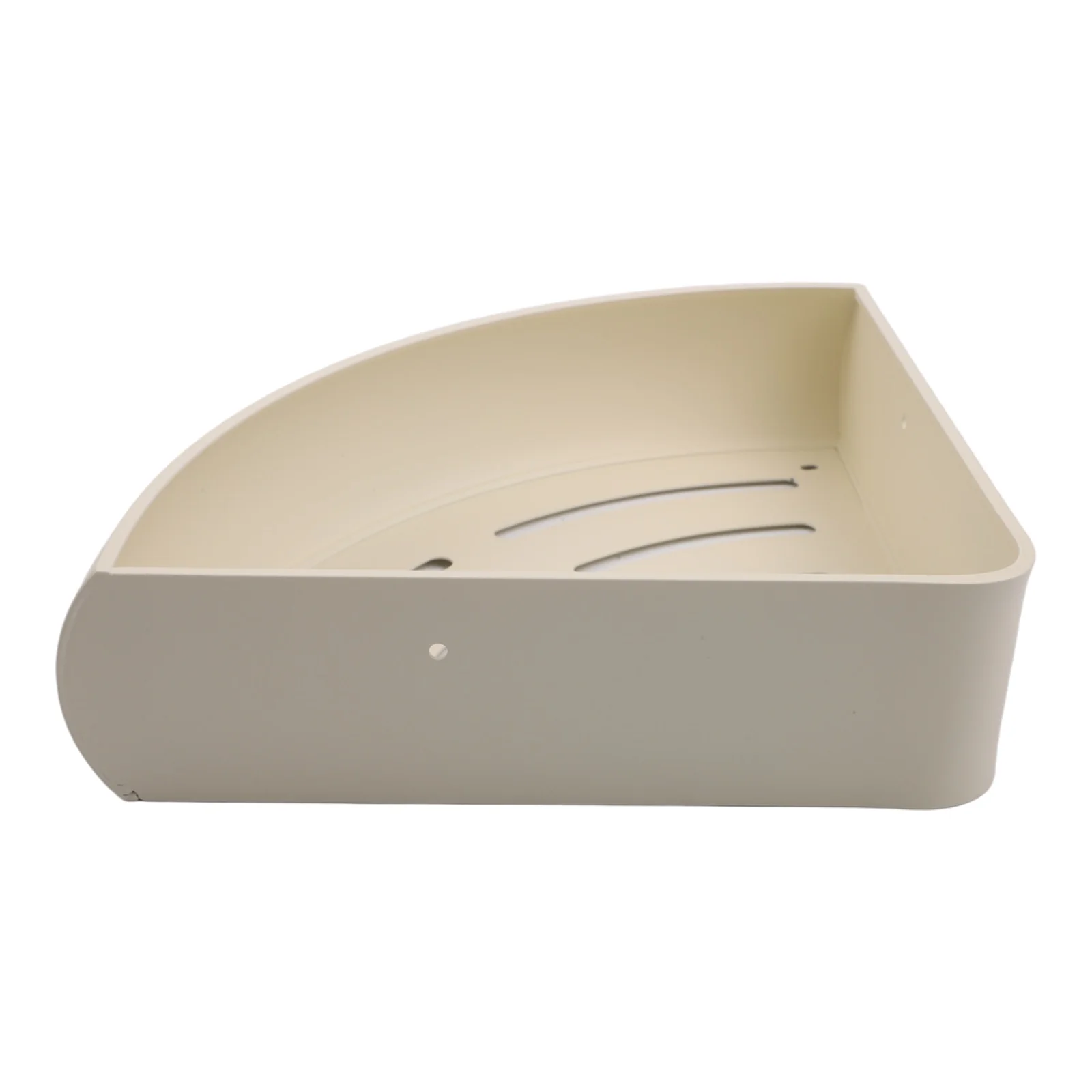 Bathroom storage rack cream style wall mounted corner rack with quick drainage and guardrail for shower room use