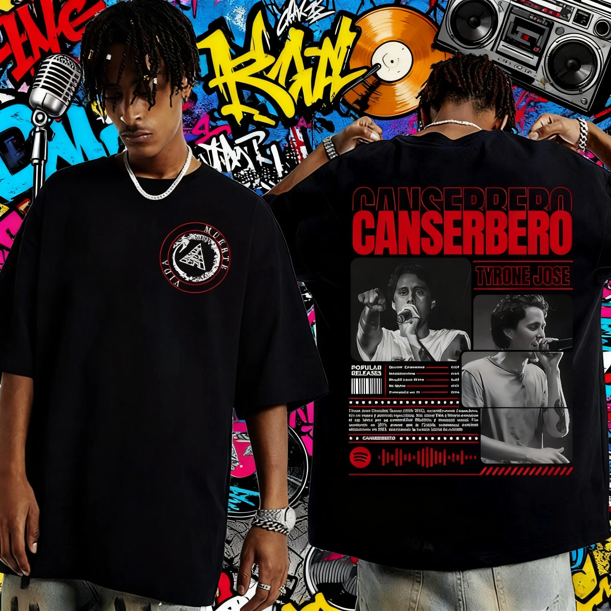 2025 الصيف Canserbero، ما نحتاجه هو الحب Muerte تي شيرت للرجال تي شيرتات قطن عادية، بلايز فضفاضة عصرية ورجعية