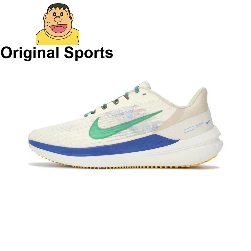 Nike Zoom Winflo 9 Blue Green White Color Unisex Men And Women Running Casual Breathable Shoes DV8997-100