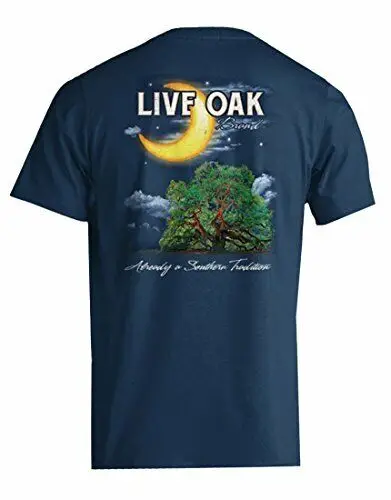 Live Oak Moon Short Sleeve Tee Shirt Unisex T-shirts for Men Women Summer Tees Cotton Luxury brand vintage oversized