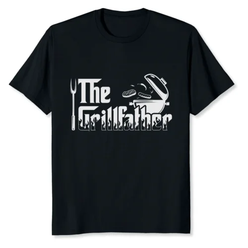 NEW LIMITED The Grillfather Funny BBQ Grill Chef Gif T-Shirt