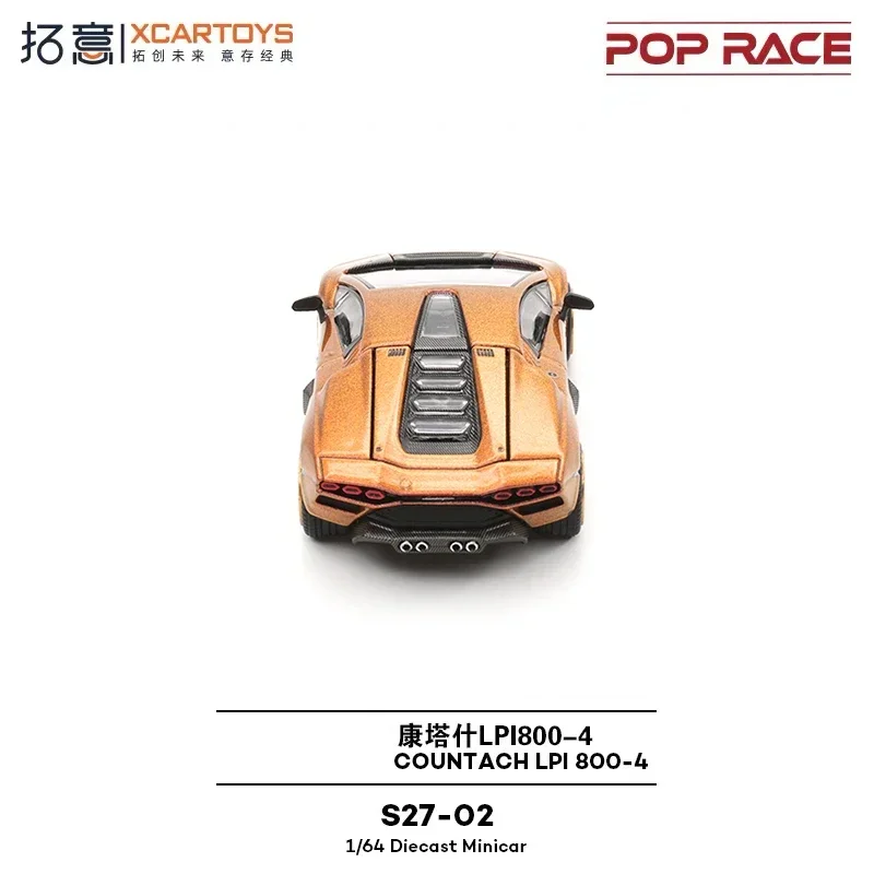 Em estoque Xcartoys Poprace 1:64 Countach LPI800-4 Diecast Diorama Car Model Toy
