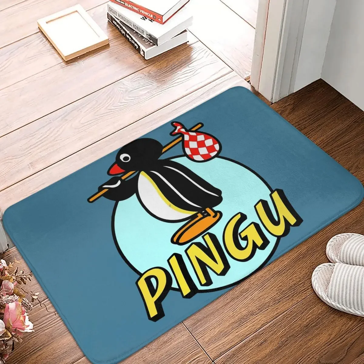 

Нескользящий кухонный ковер Pingu Noot, фланелевый коврик, коврик для входной двери, домашний декоративный ковер