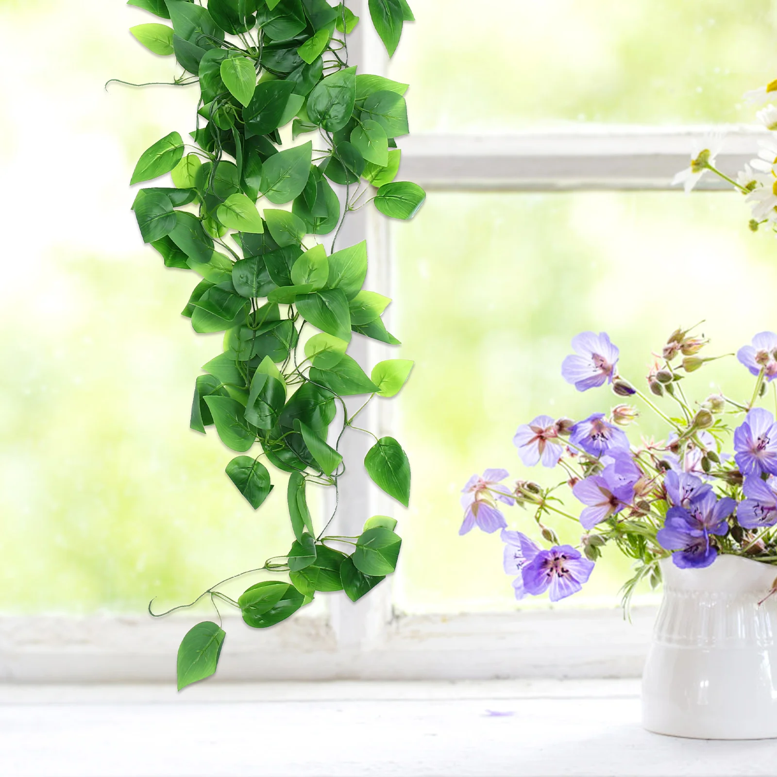 

3pcs Artificial Plants Simulation Vine nament Decorative Fake Leaves Wall Hanging PlantsFake Plants Outdoor Indoor Garden Decor