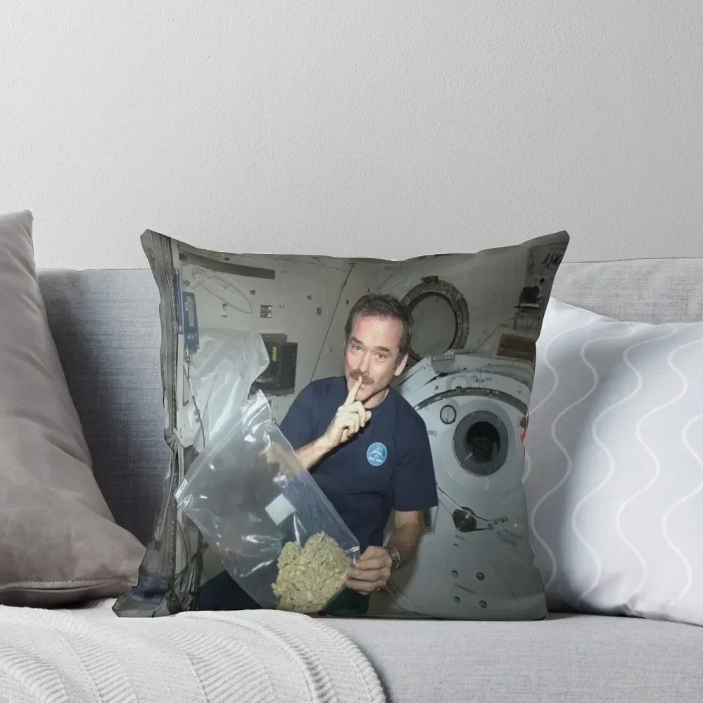 Astronaut with Weed Throw Pillow Couch Cushions Pillow Case Decorative Sofa Cushions pillow