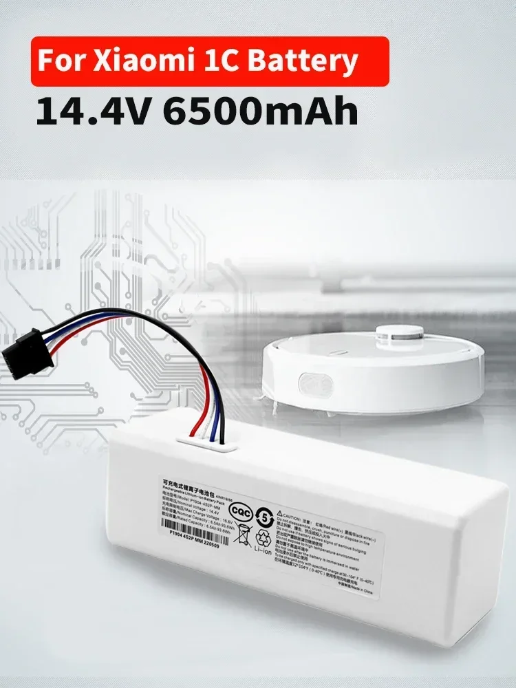 

⚩ Аккумулятор для робота-пылесоса Xiaomi Mijia Mi 1C STYTJ01ZHM, робот-пылесос, оригинальный аккумулятор 14,4 В, 6500 мАч ⚩ ⚭ ⚮