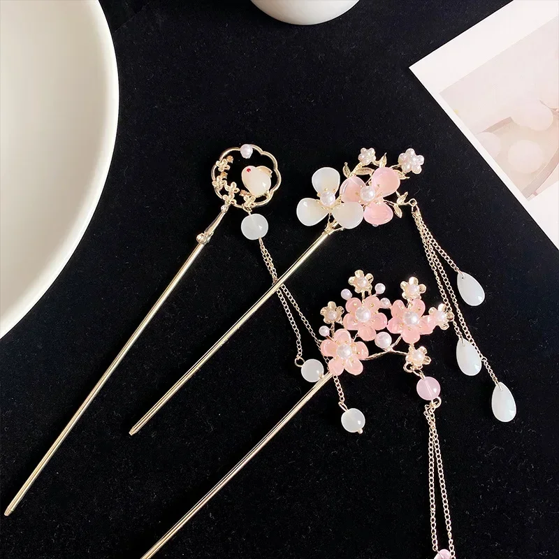High grade antique hairpin, tassel flower hairpin, female headdress, Hanfu Qipao hairpin, step swaying accessories - Image 4